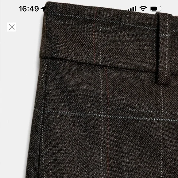 ZARA Brown Plaid Women's Skirt - Picture 7 of 10